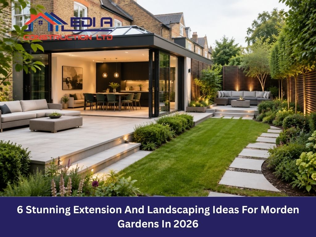 Morden House Extensions With Garden Landscaping Ideas